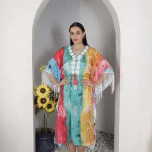 Pastel Kaftan Midi Dress