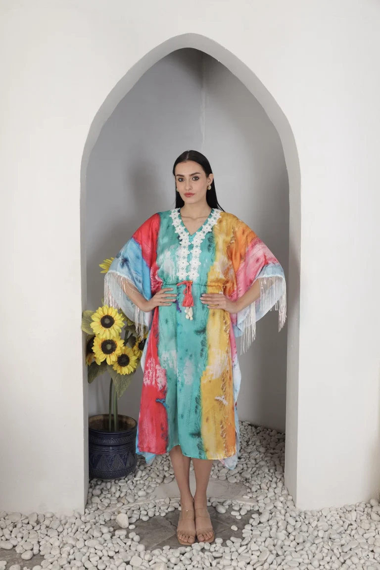 Pastel Kaftan Midi Dress Alternate