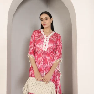 Rosé Kaftan Maxi Dress