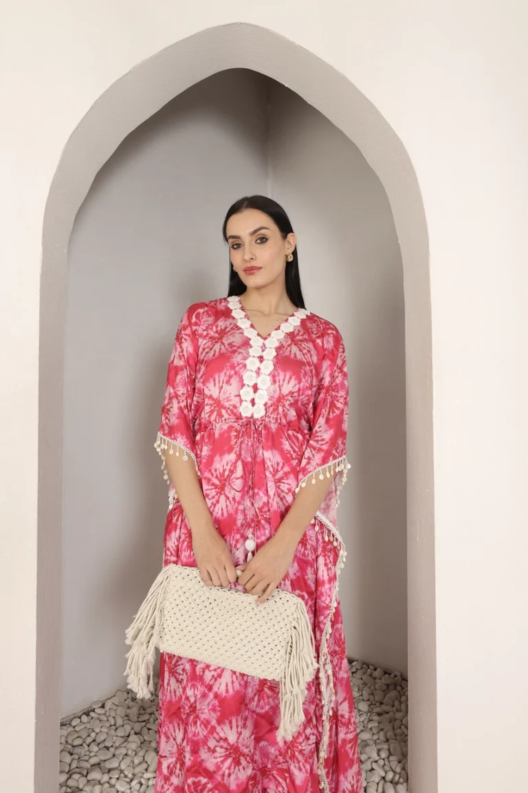 Rosé Kaftan Maxi Dress Alternate