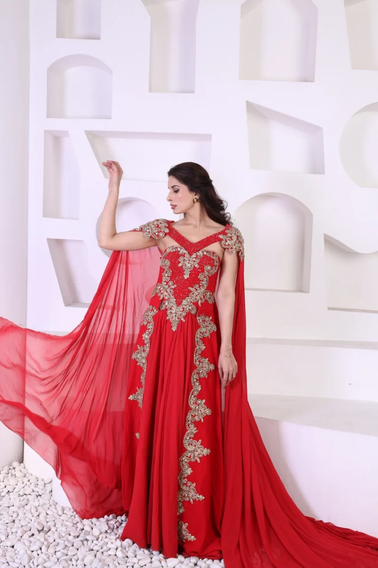 Scarlet Embellished Gown Alternate