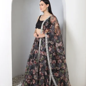 Midnight Floral Lehenga Set