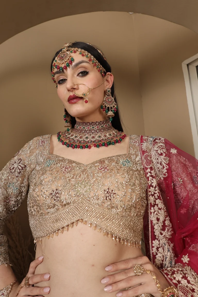 Ruby Veil Bridal Lehenga Alternate