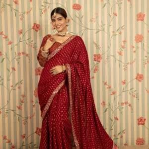 Surkh Noor Saree