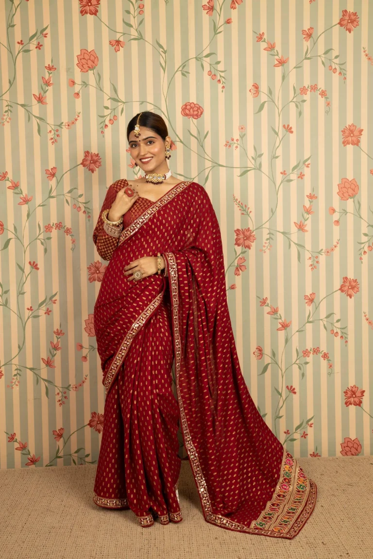 Surkh Noor Saree Alternate