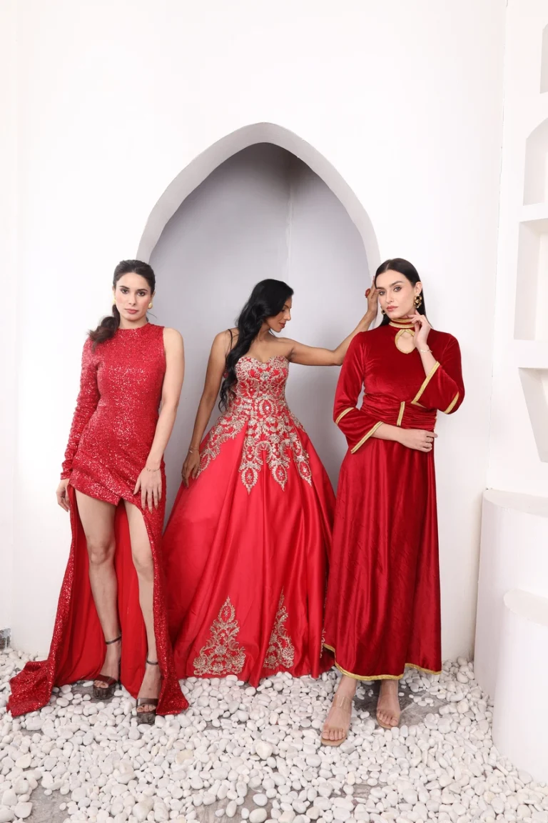 Scarlet Blossom Couture Gown Alternate