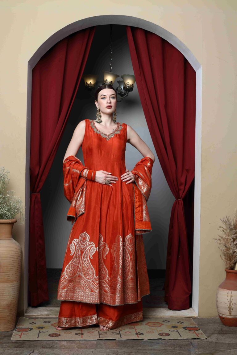 Saffron Heirloom Kurta Set Alternate