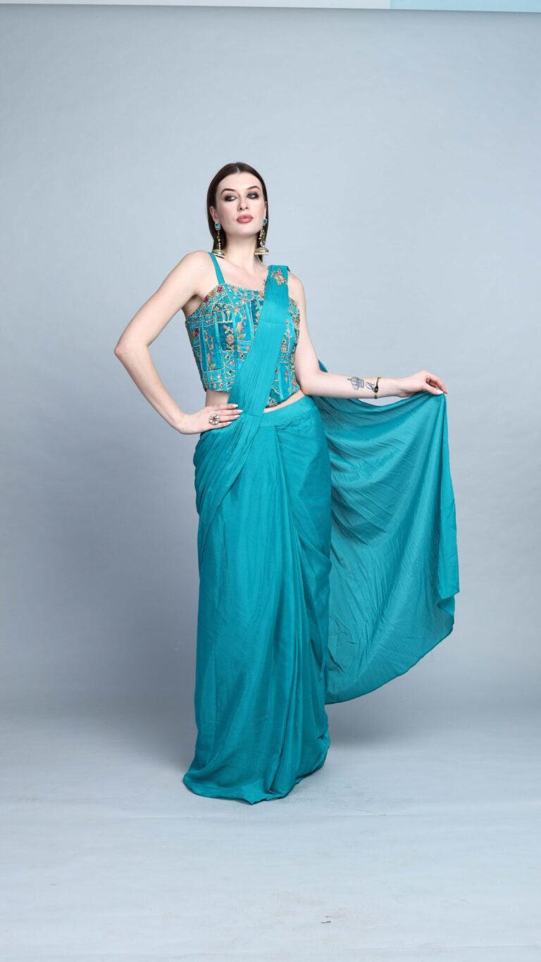 Aquavera Drape Saree Alternate