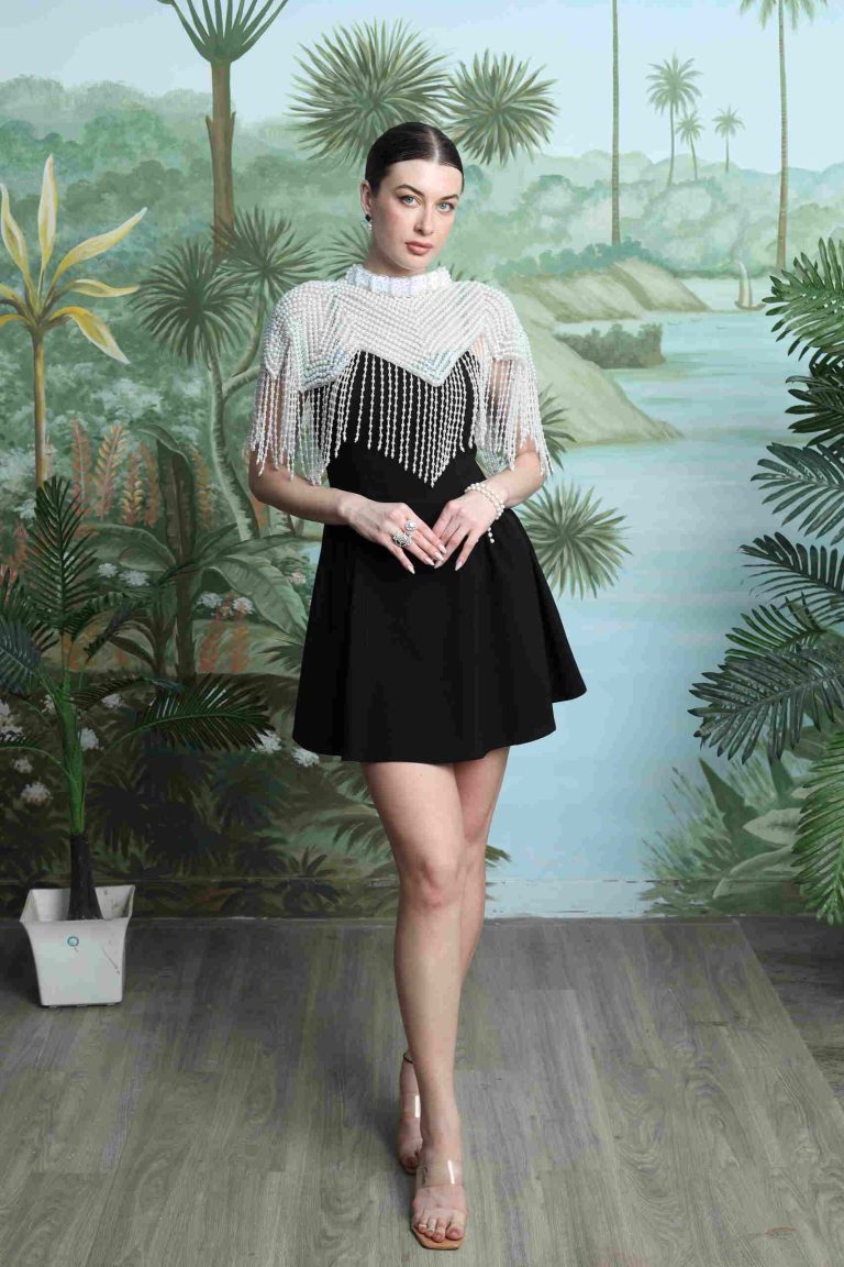 Étoile Pearl Cape Dress Alternate
