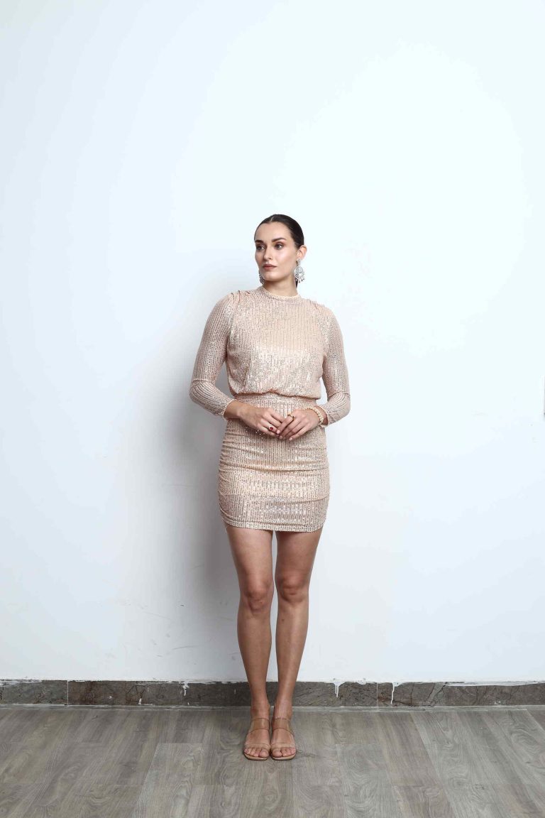 Lustre Crystal Mini Dress Alternate