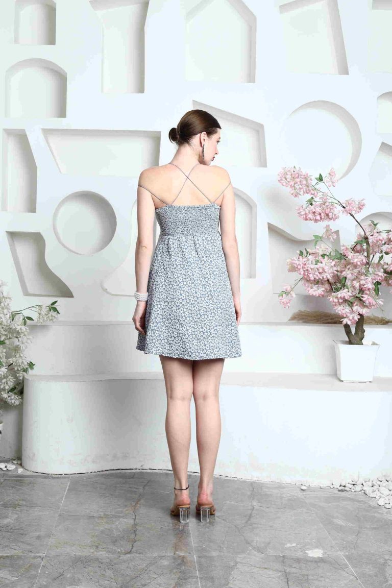 Fleur Hand Embroidered Mini Dress Alternate
