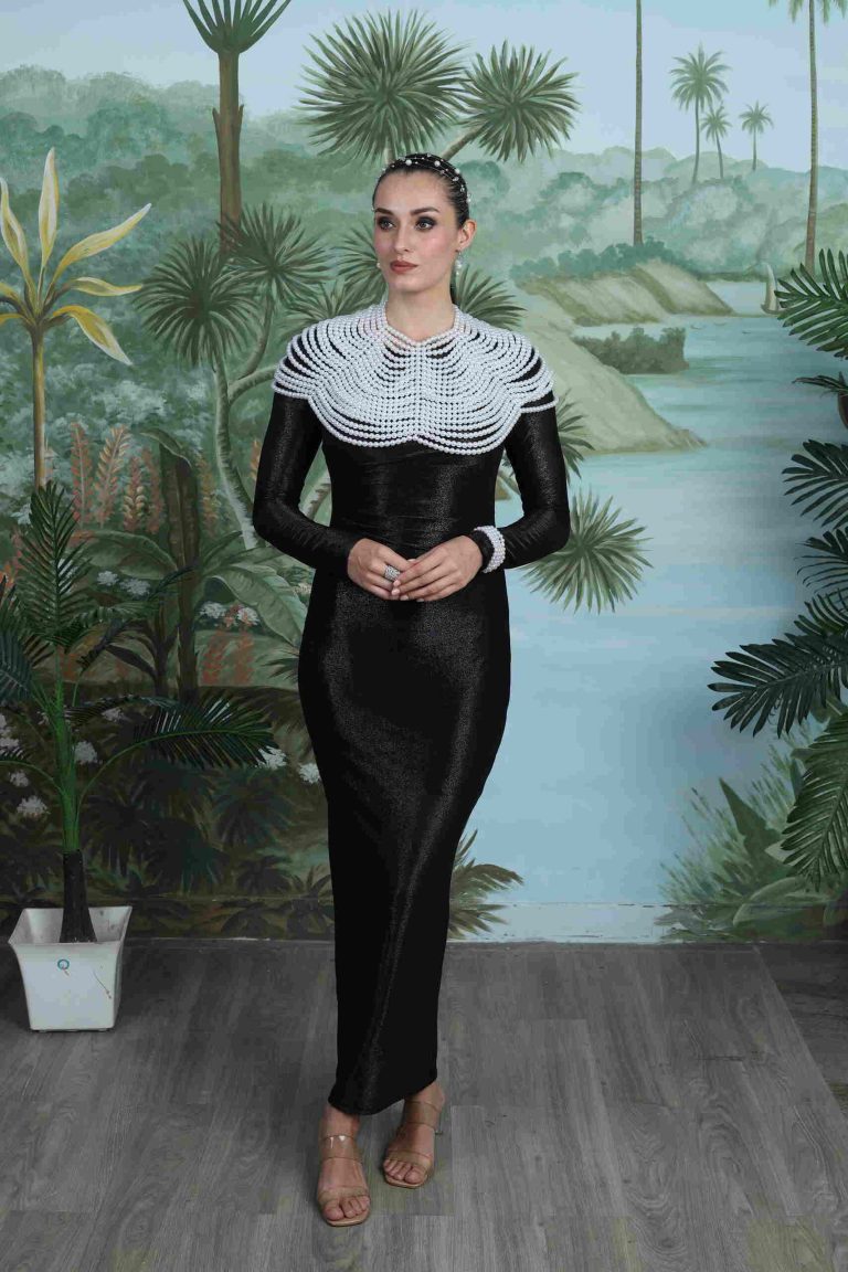 Noir Pearl Cape Gown Alternate