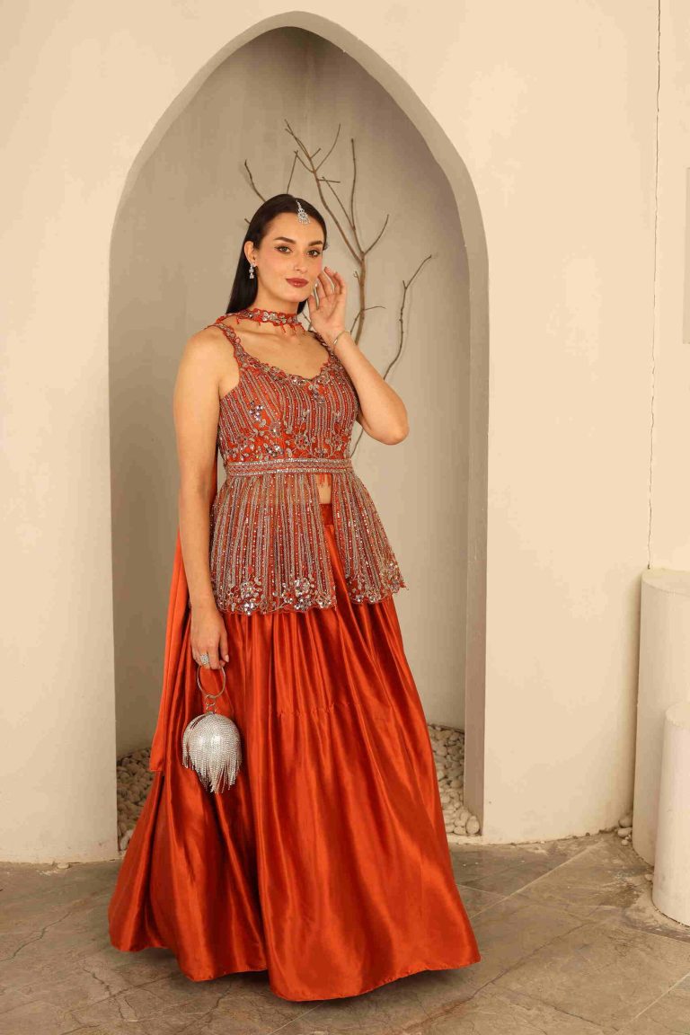 Sienna Cascade Lehenga Alternate