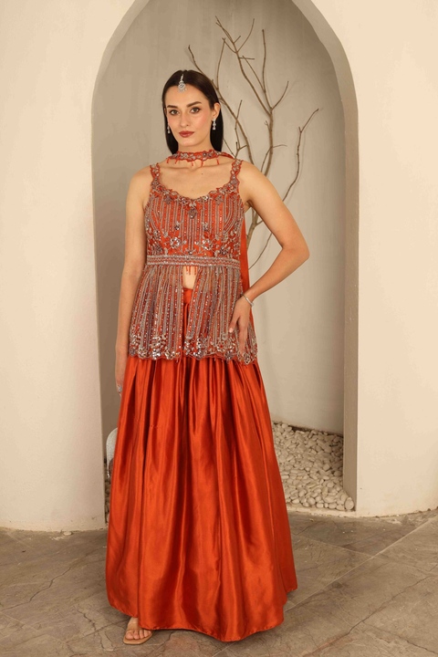 Sienna Cascade Lehenga