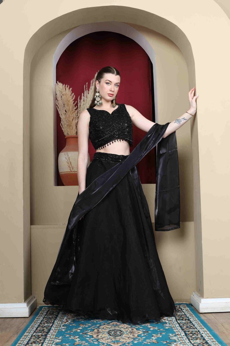 Noir Éclat Lehenga Alternate