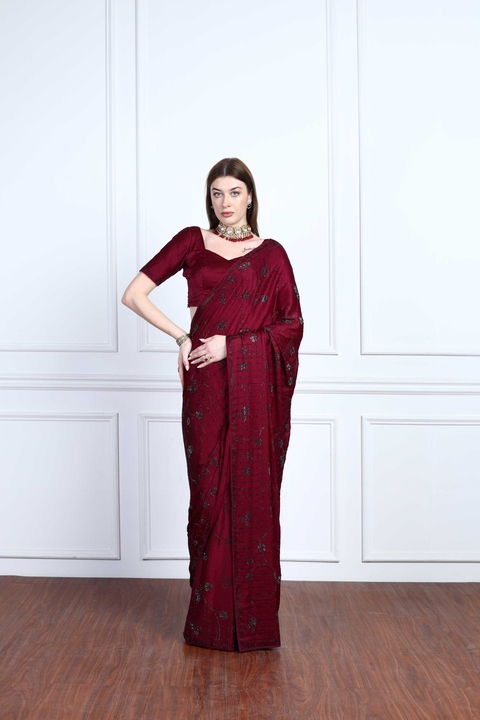 Rubis Swarovski Saree Set