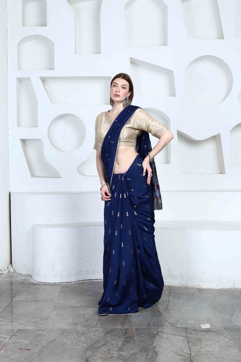 Mosaic Mirrorwork Saree Alternate