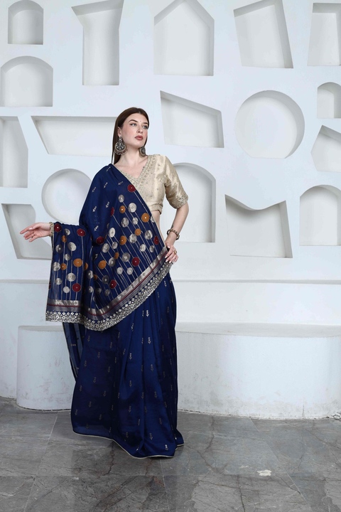 Mosaic Mirrorwork Saree
