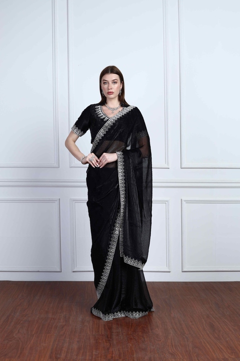 Obsidian Swarovski Couture Saree