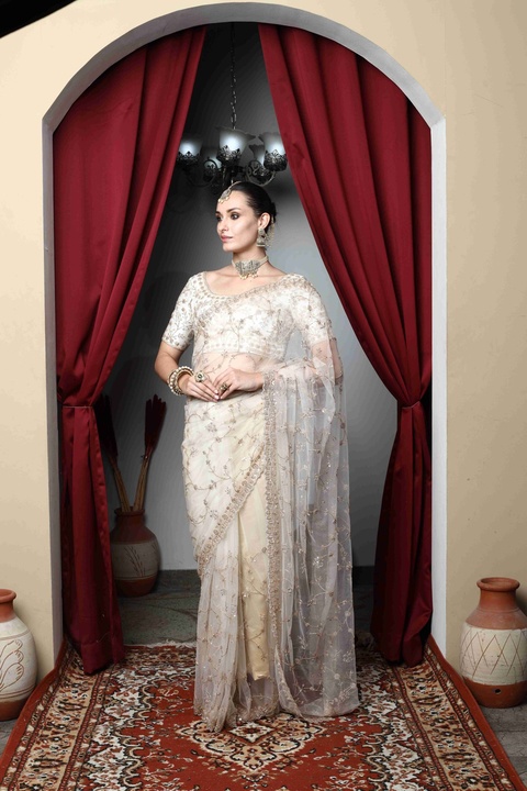 Étoffe Champagne Couture Saree