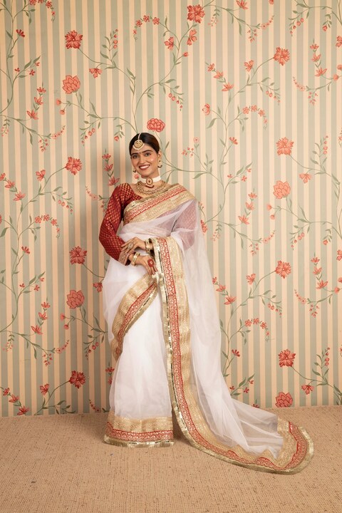 Ivory Heritage Saree