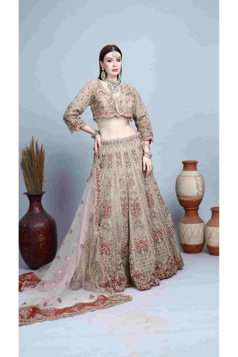 Rajatkar Crystal Bridal Lehenga Set Alternate