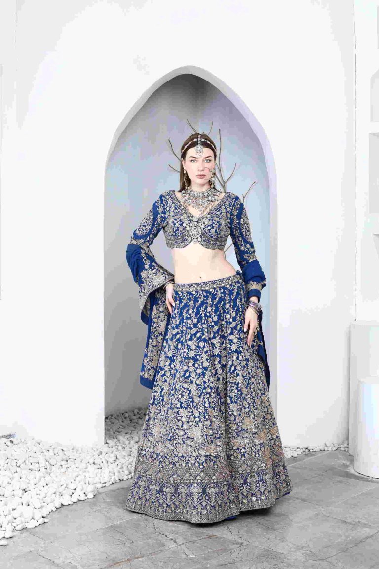Azurelle Hand Embroidered Lehenga Set Alternate