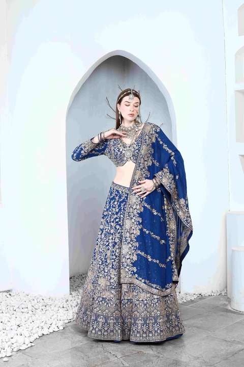 Azurelle Hand Embroidered Lehenga Set