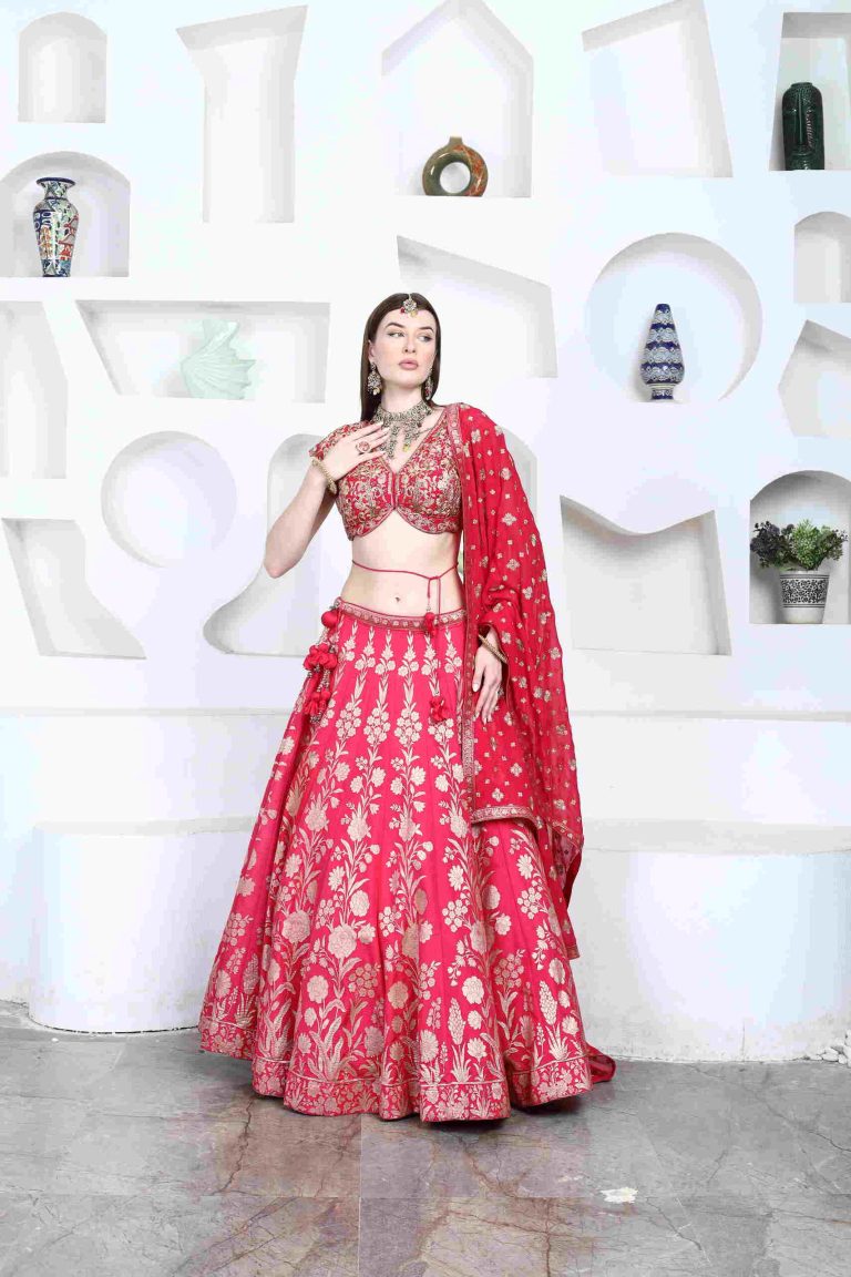 Roséline Brocade Lehenga Set Alternate