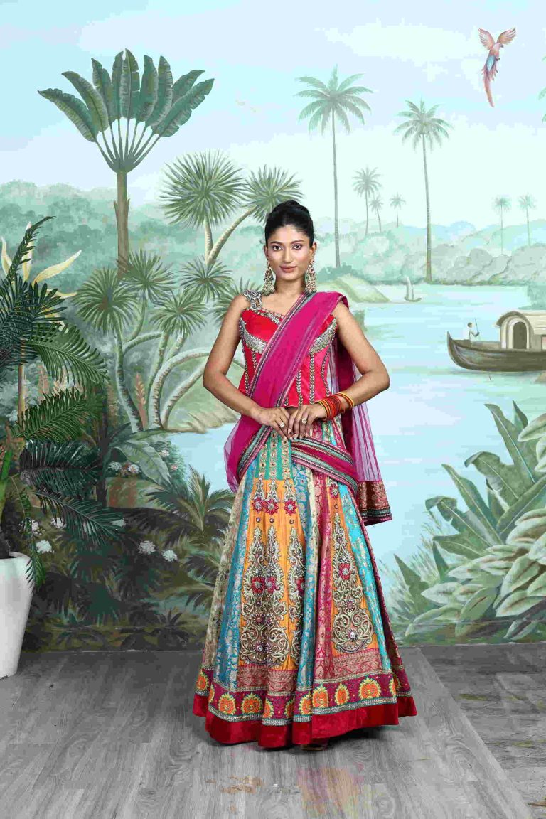 Rosé Mosaic Lehenga Set Alternate